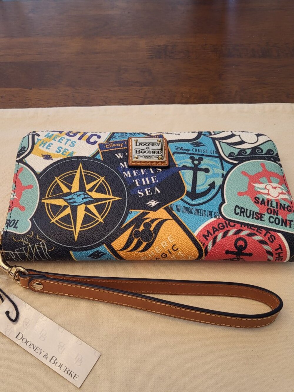 Disney x Dooney & Burke DCL Disney Cruise Line Wristlet - NWT